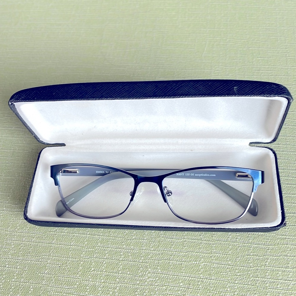 Alexander Collection Emma Women's Navy Rx-Ready Eyewear Metal Frames